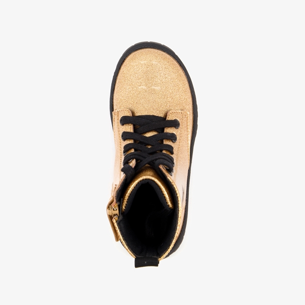 Blue Box meisjes veterboots met gouden glitters