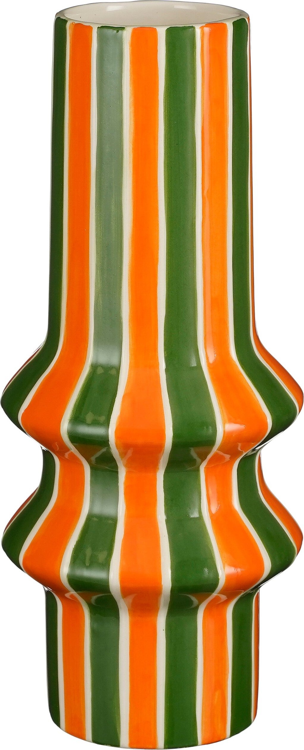 Mica Decorations vaas Bossa groen / oranje D 9,5 H 23,5 cm