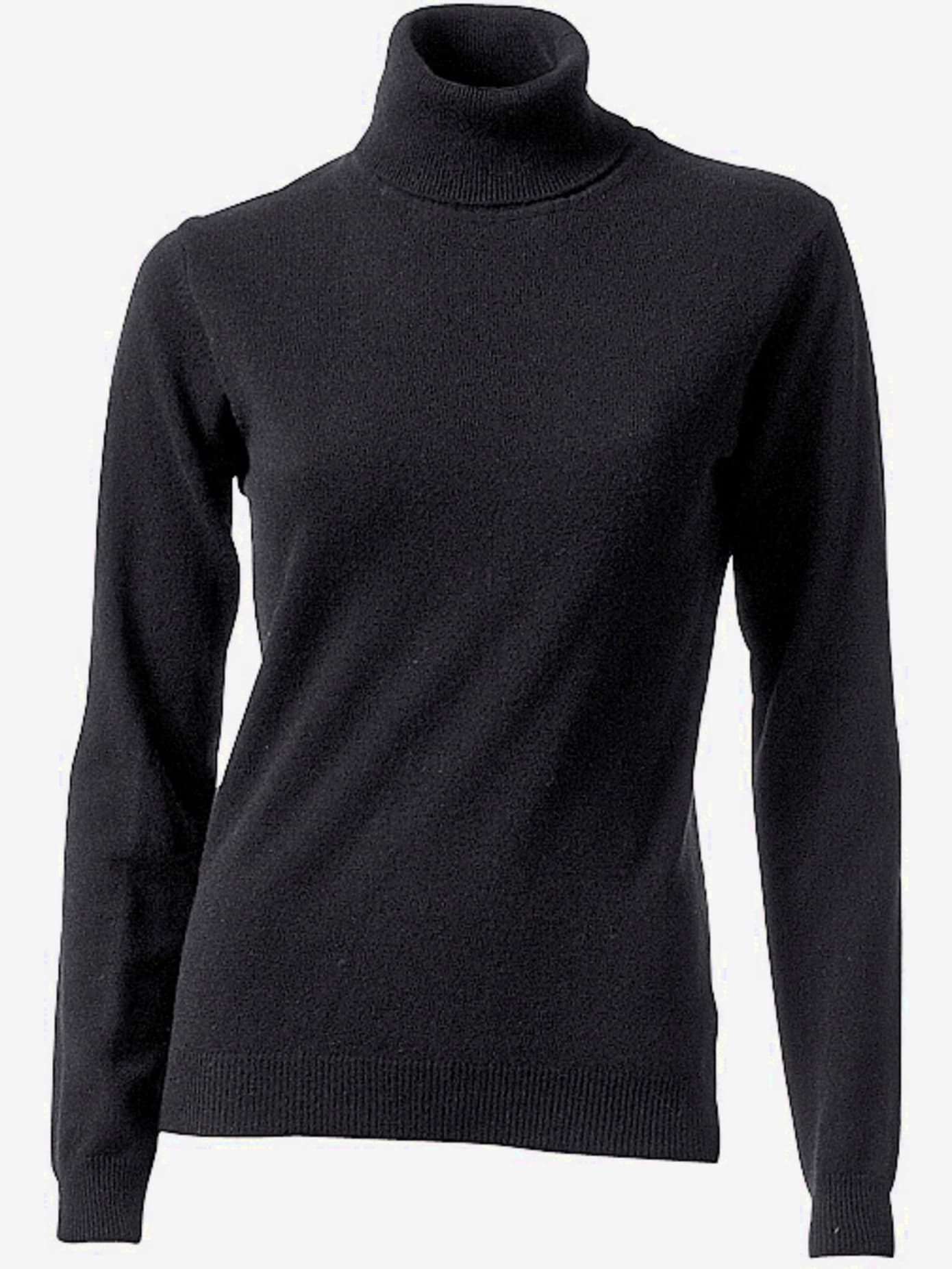 Pull à col roulé superbe basique en pur cachemire