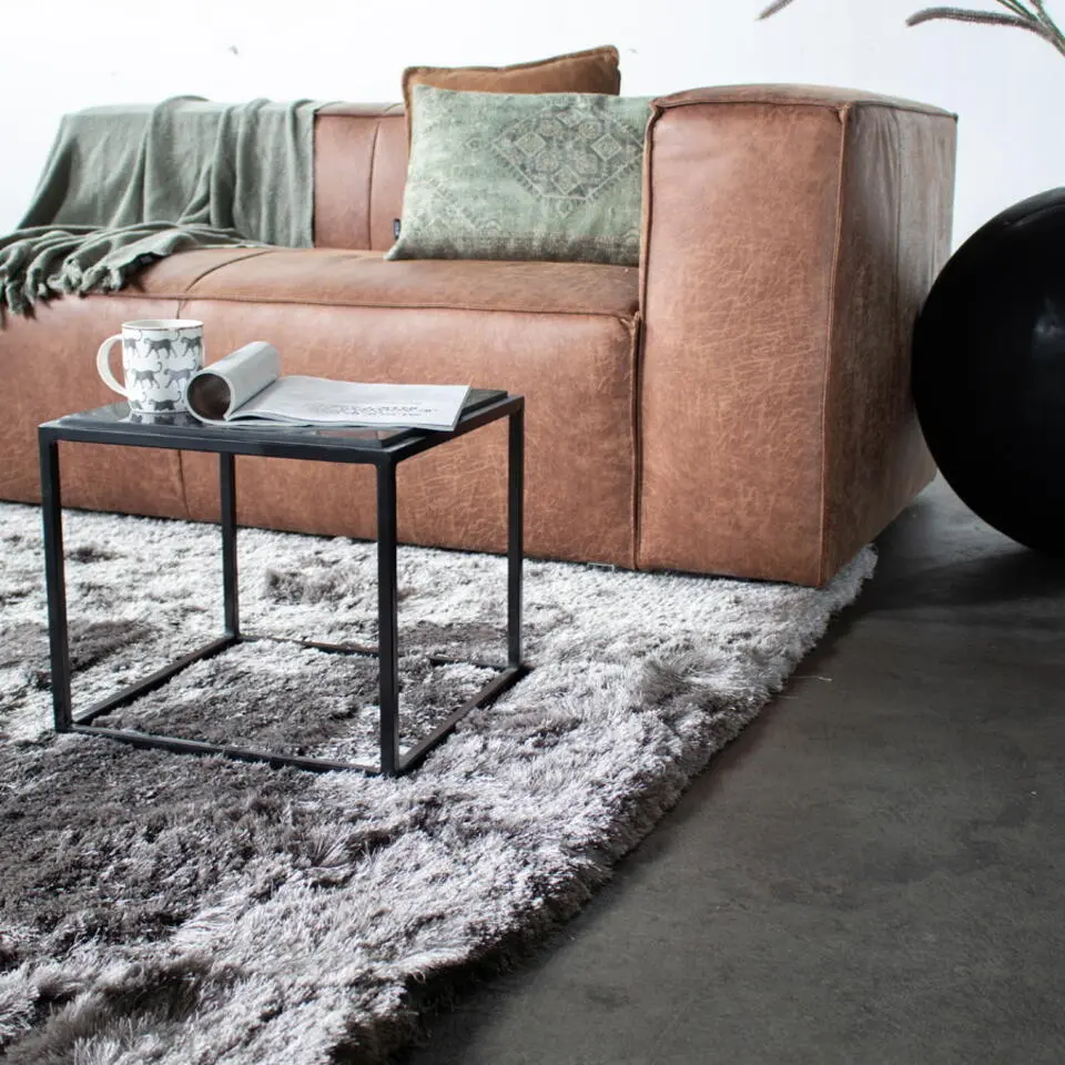 Vloerkleed Grijs Katoen Polyester - 160x230cm - Olav