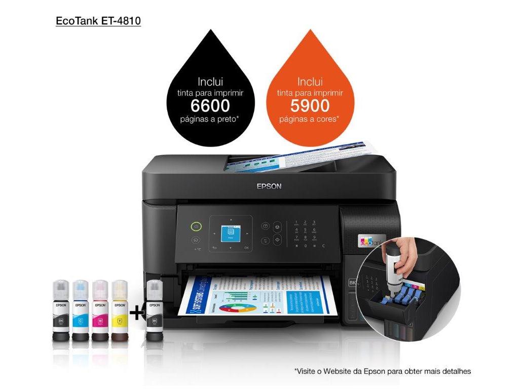 IMPRESSORA EPSON ECOTANK ET-4810 MULTIFUNÇÕES