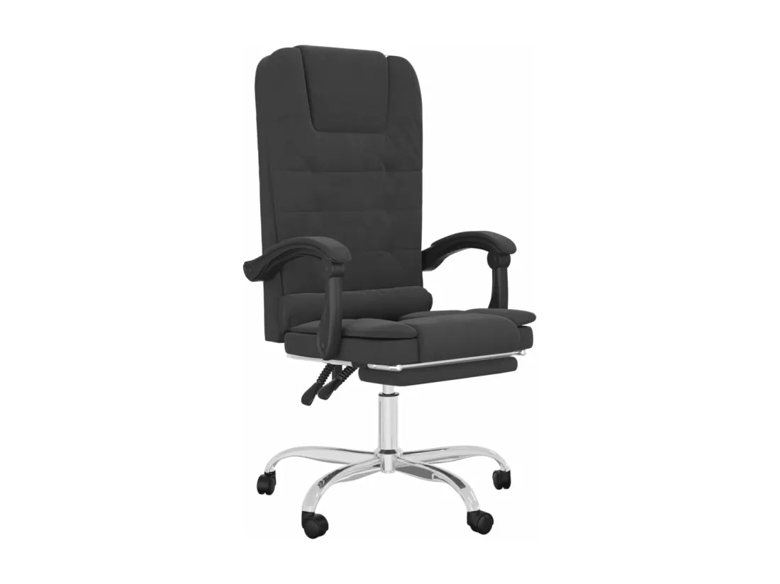 Fauteuil de massage inclinable de bureau Noir Similicuir