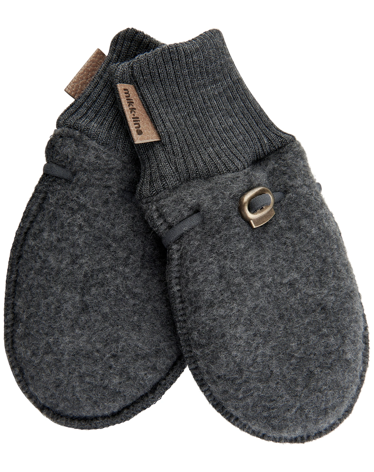 Woll-Fäustlinge MERINO in melange anthracite