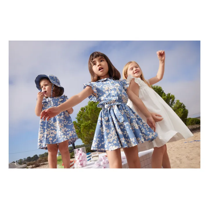Petit Bateau Robe Magnolia Popeline | Bleu