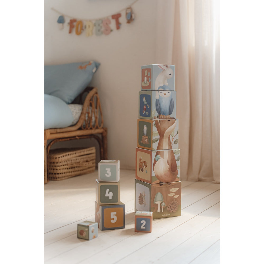 Køb Little Dutch Forest Friends Blue Stabeltårn Pap