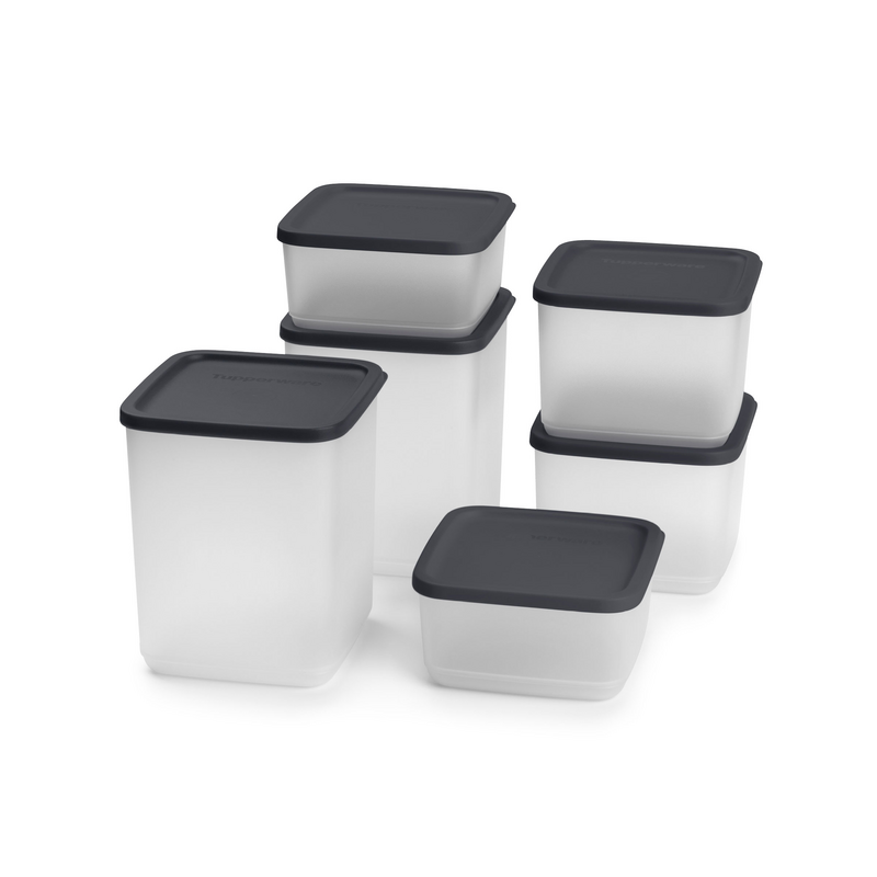 Cubix-Set (6) Stapeln und lagern Sie Lieblingsspeisen im Kühlschrank oder in der Speisekammer