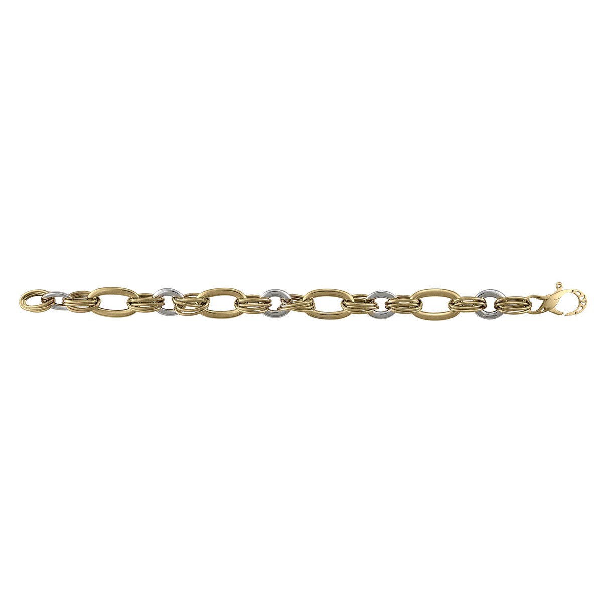 Bracelet Brillaxis maillons or bicolore