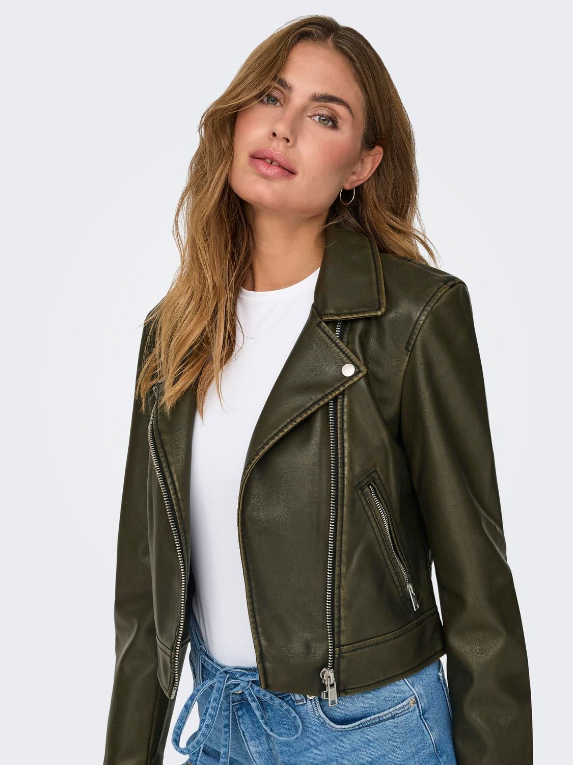 ONLRIA Kunstlederjacke Black