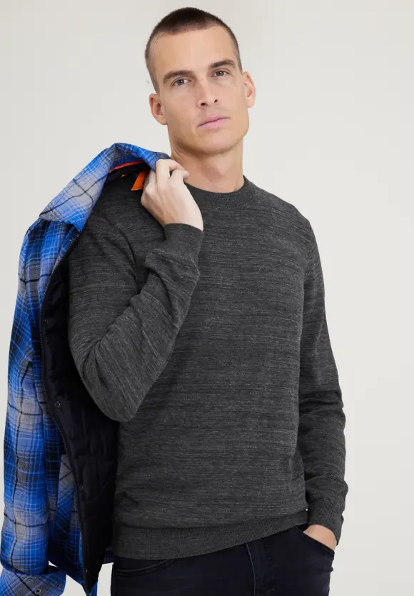 Basic Strickpullover - Black