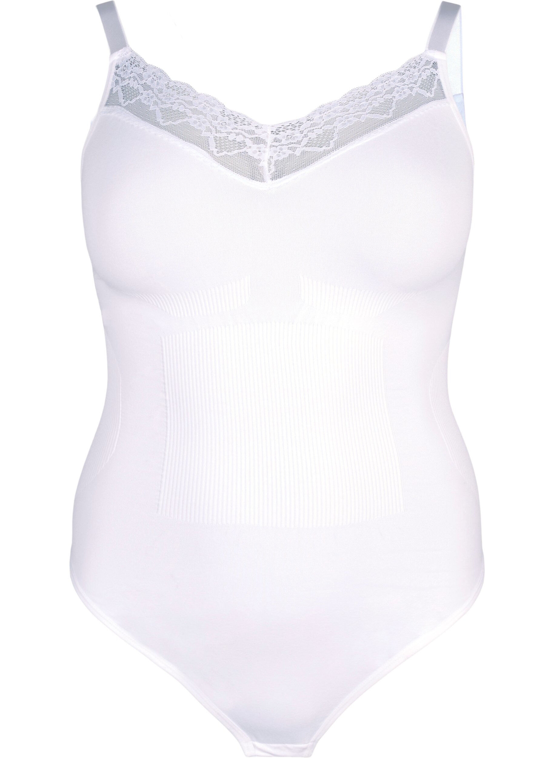Shapewear bodystocking med blonder
