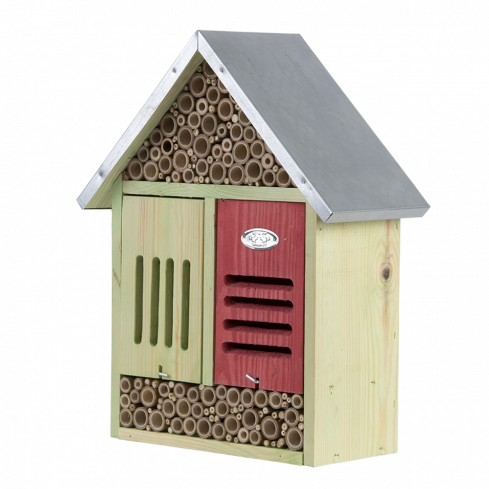 Hôtel à insectes, taille xl , avec brosse de nettoyage h 38 cm