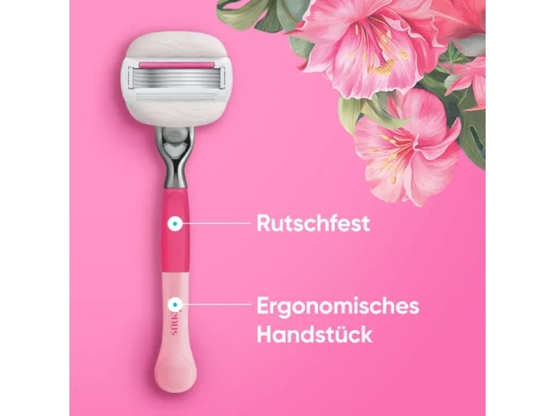 Gillette Venus Pro ComfortGlide Tropical, Kvinder, Gillette, Vinus ComfortGlide, Rustfrit stål, Lyserød, Hvid, 6 stk