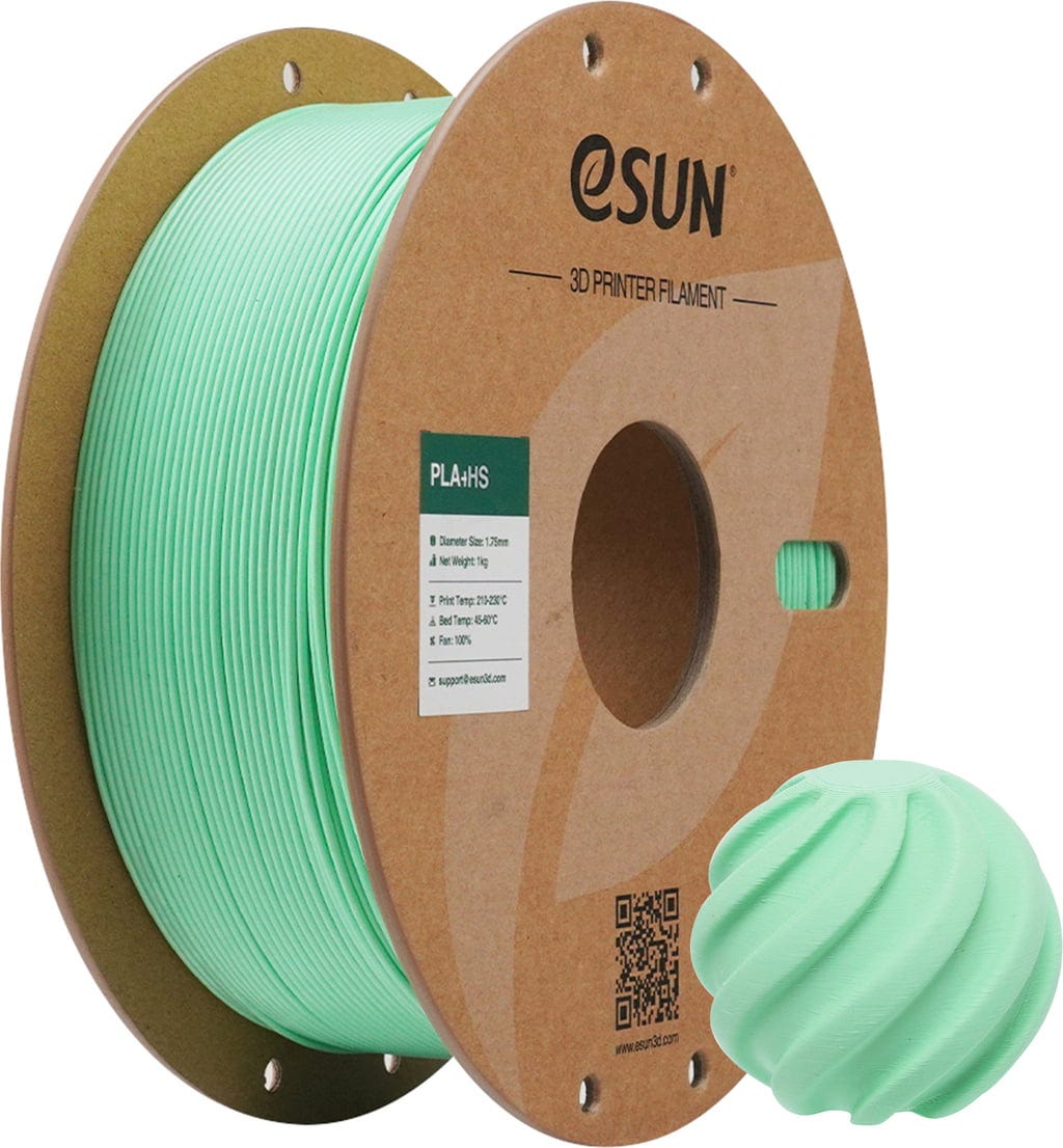 eSUN  PLA+HS Mint Green, 1,75 mm / 1000 g    PLA Filament für den Hochgeschwindigkeitsdruck in Mint Green