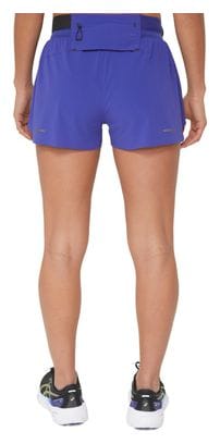 Short splité Asics Metarun Bleu Femme