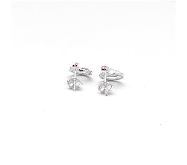 Unique And Co Ladies Unique And Co Sterling, gold,CZ Stud Earrings
