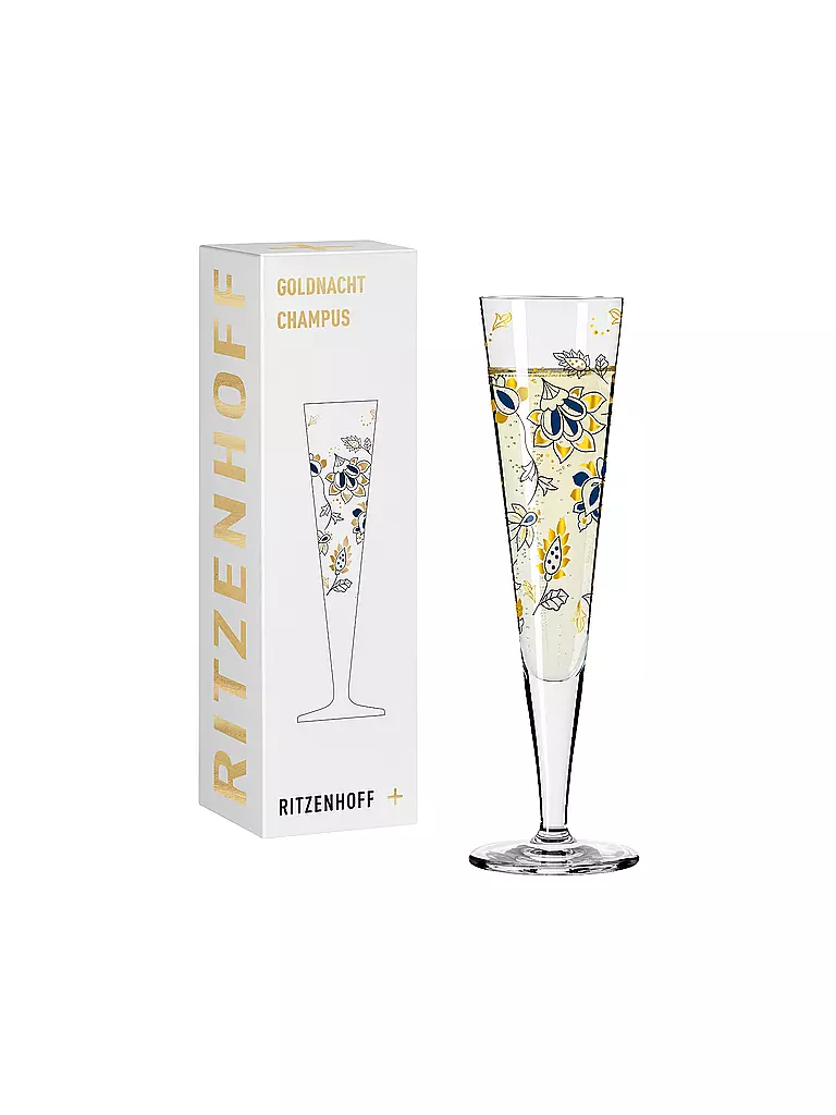RITZENHOFF Champagnerglas GOLDNACHT # 44 Kordes gold