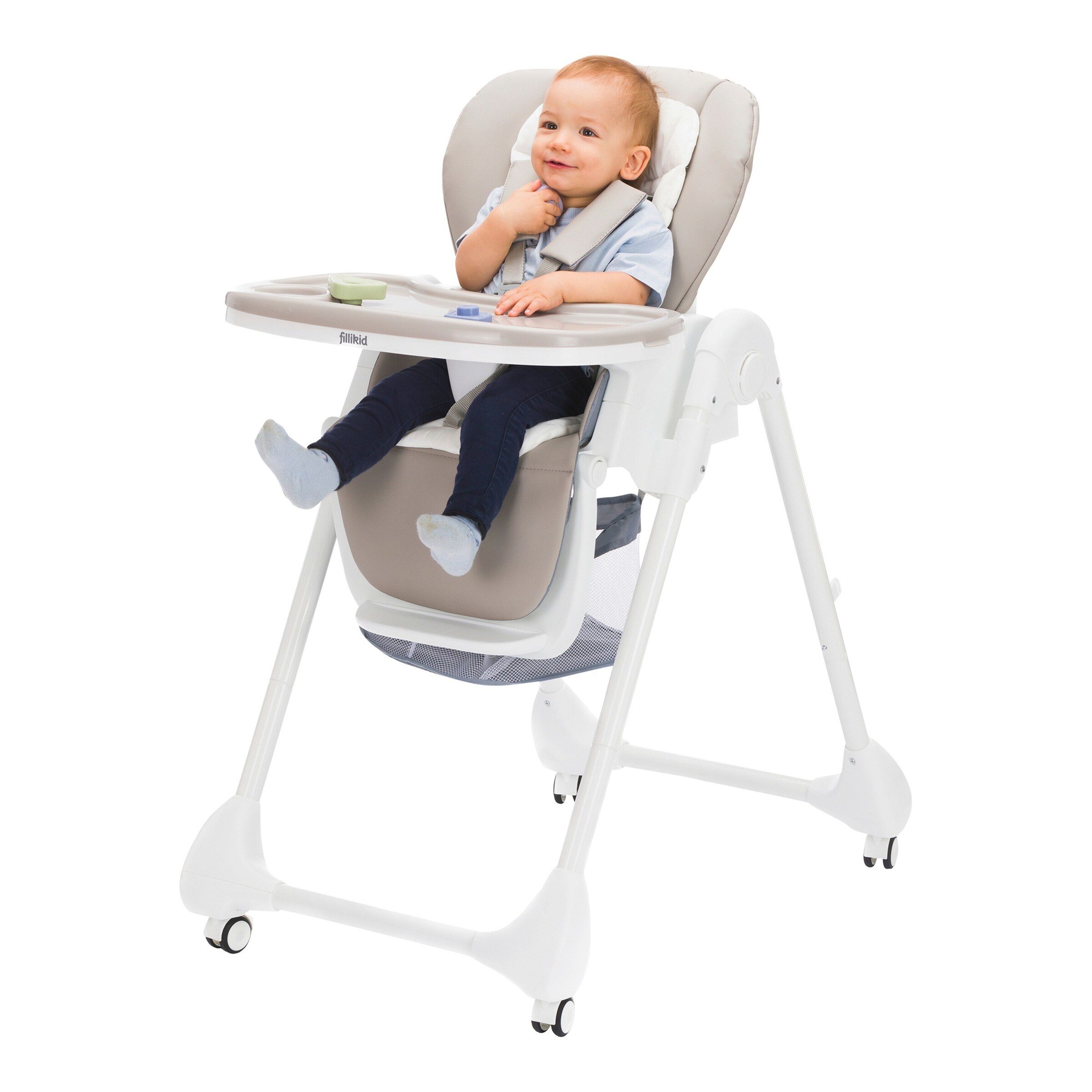Fillikid Hochstuhl Mio weiß / taupe