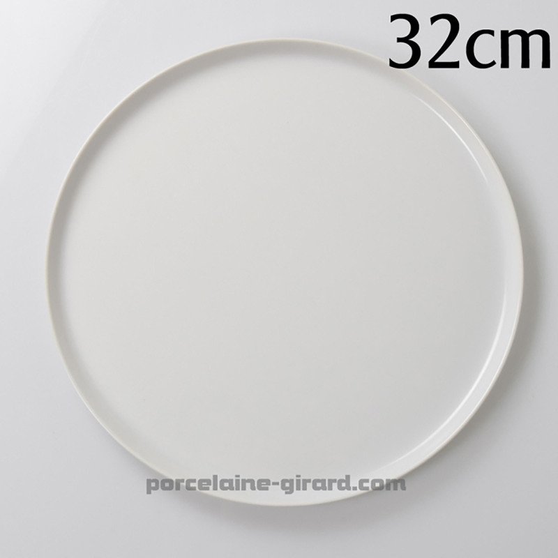 Plat à tarte en porcelaine Girard Ø 32 cm, blanc