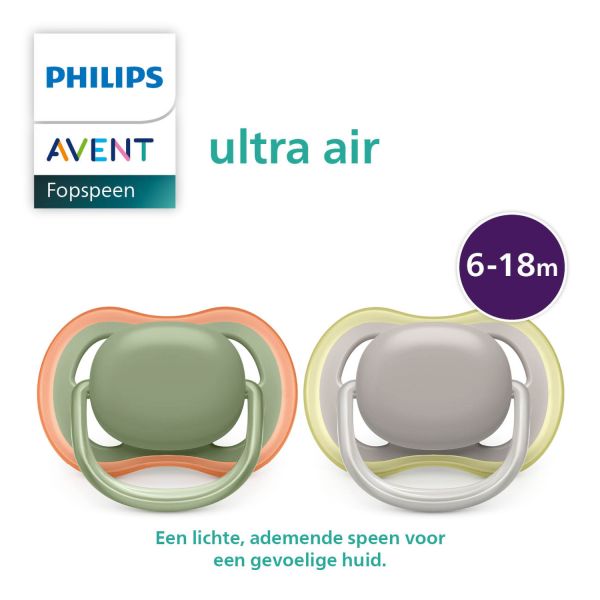 Avent Ultra Air Fopspeen 6-18 Mnd 2 Stuks