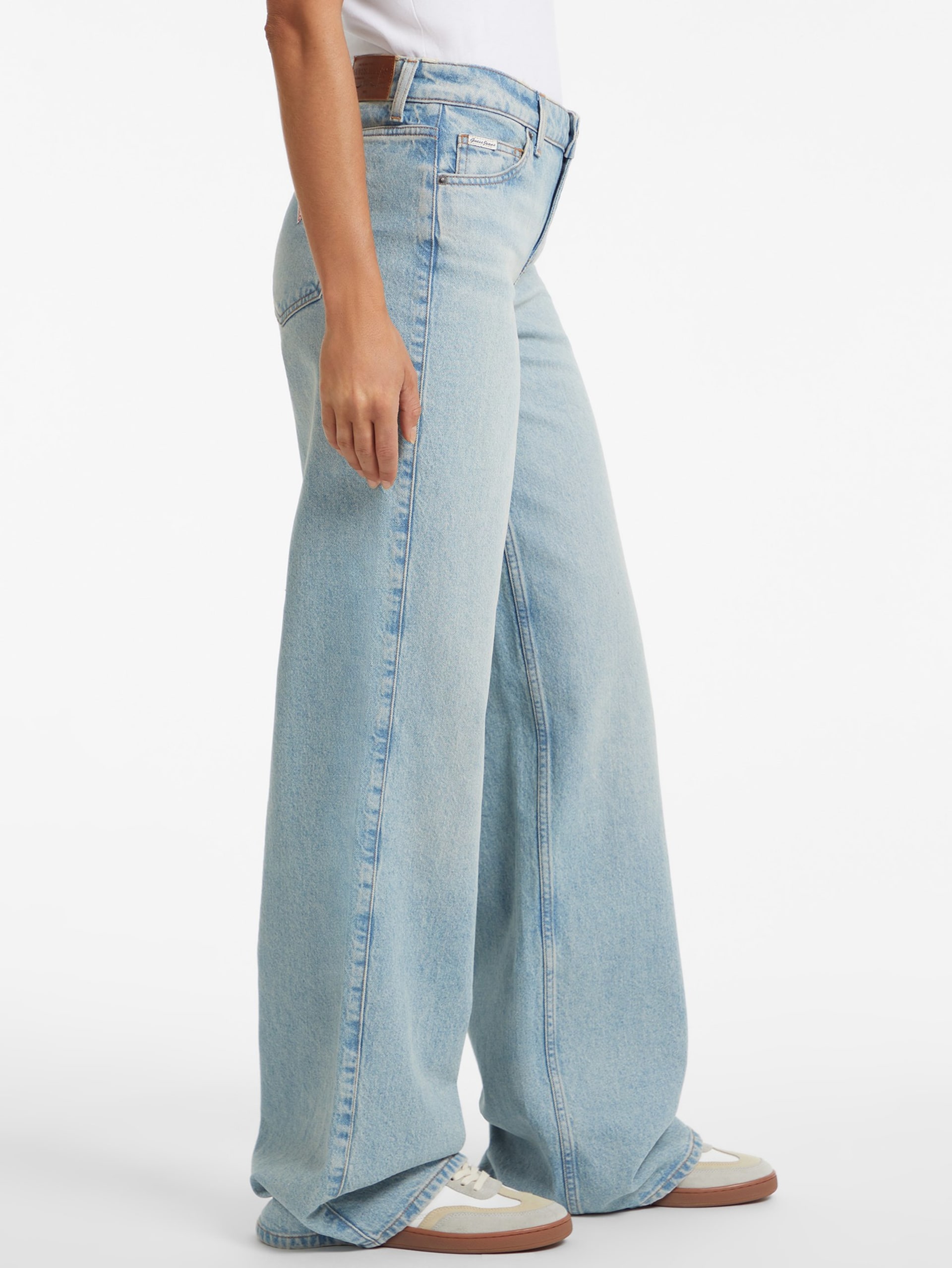 Calça jeans G11 de perna larga