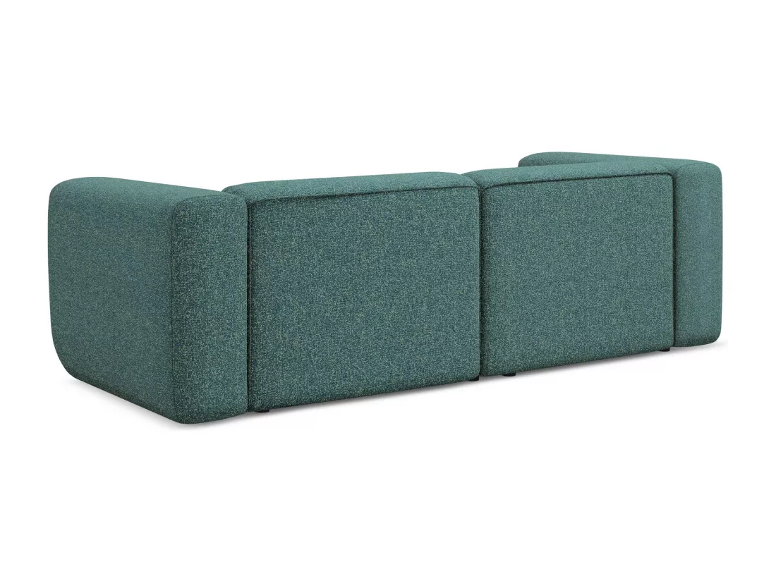 Canapé modulable 3 places en tissu texturé - marin - EKAHI