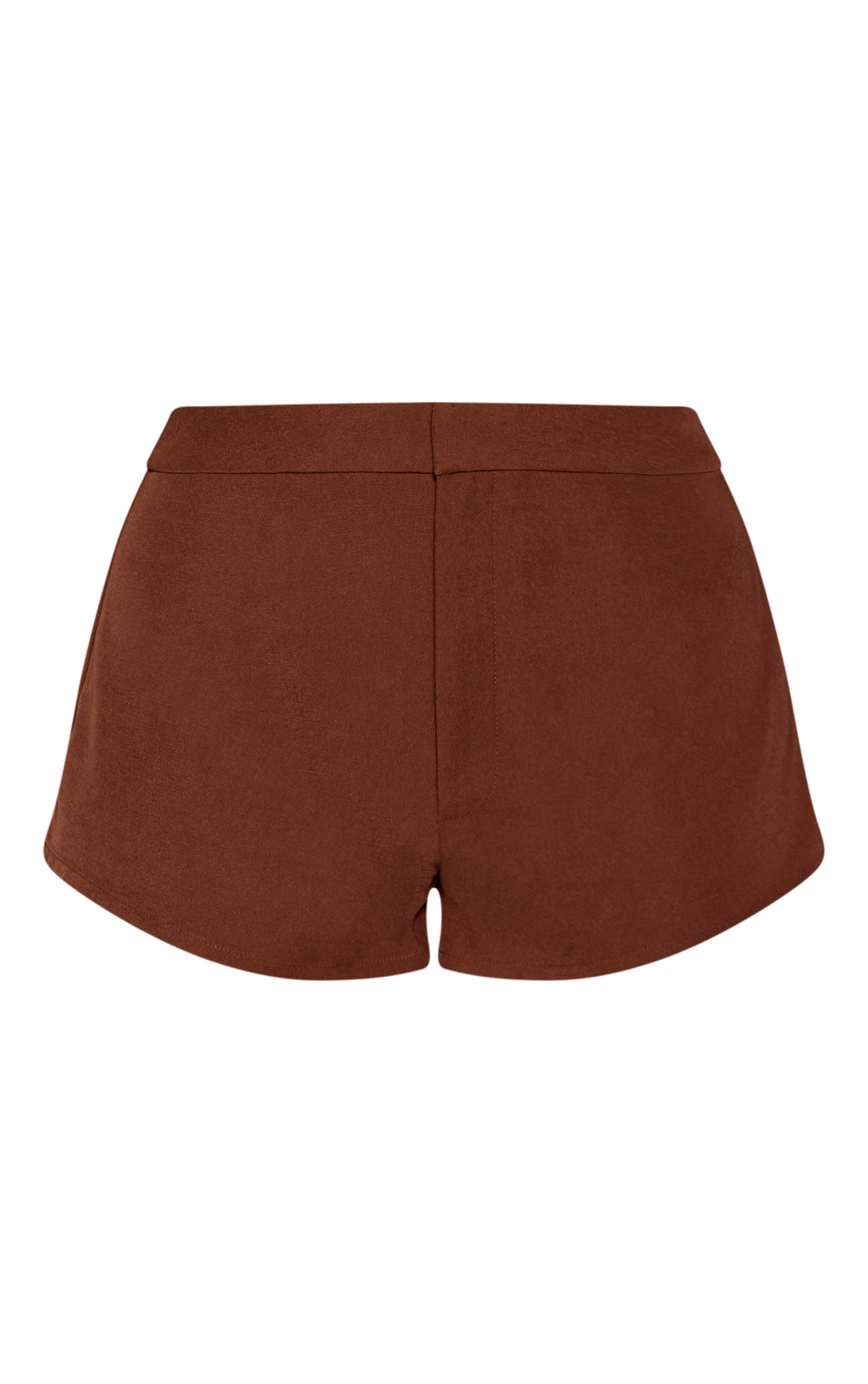 Chocolat Short Tailleur Ajusté Shape