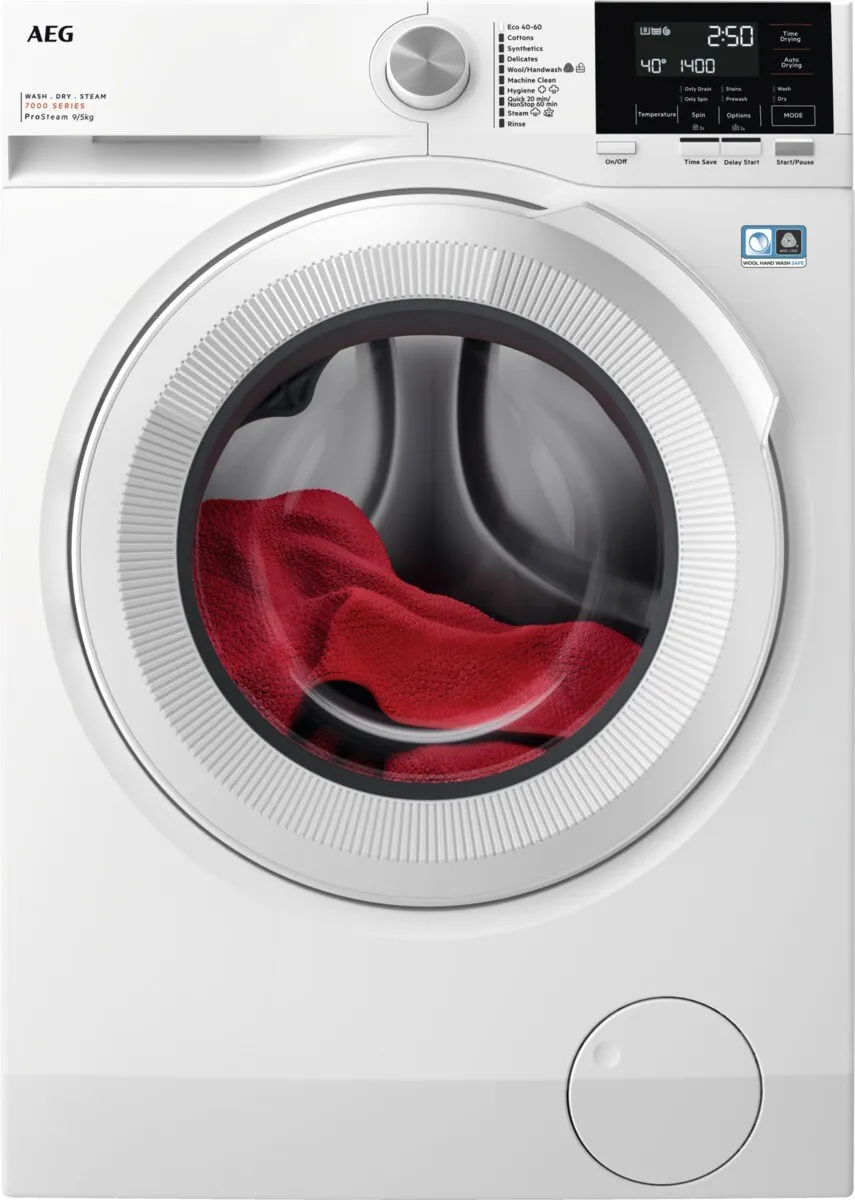 AEG LWR722L94R 7000 series ProSteam Vaske-/Tørremaskine 9 kg.
