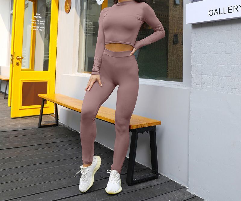 SugaSaurus - Set: Lange mouwen effen top + legging