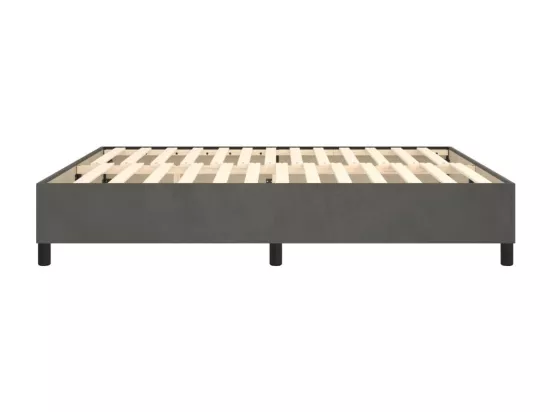 Sommier à lattes de lit Gris foncé 160x200 cm Velours