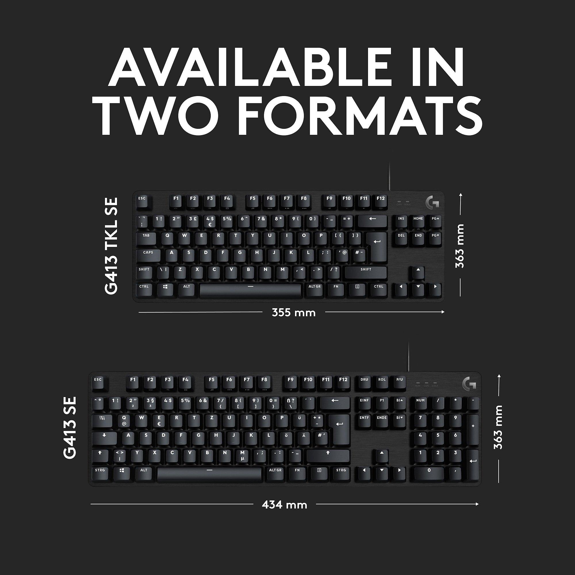 Logitech GAME G413 TKL SE Keyboard Black