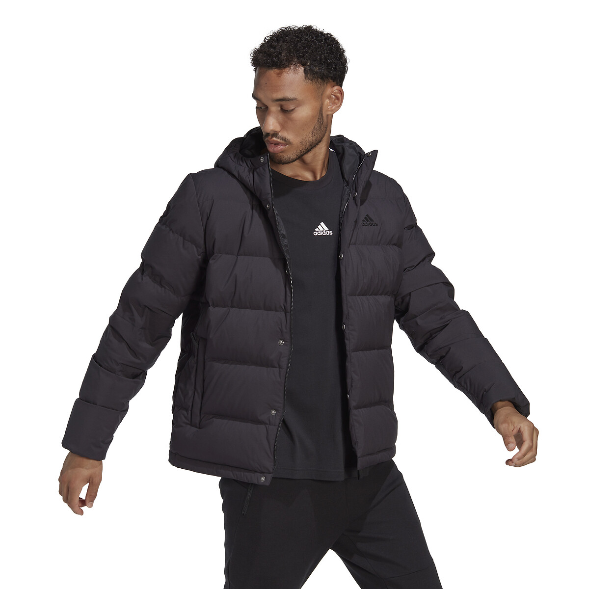 ADIDAS ROUPAS ESPORTIVAS<br>Jaqueta de plumas com logo pequeno
