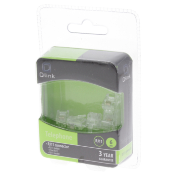 Q-Link Telefoon Plug Modulair 4-polig 6 Stuks