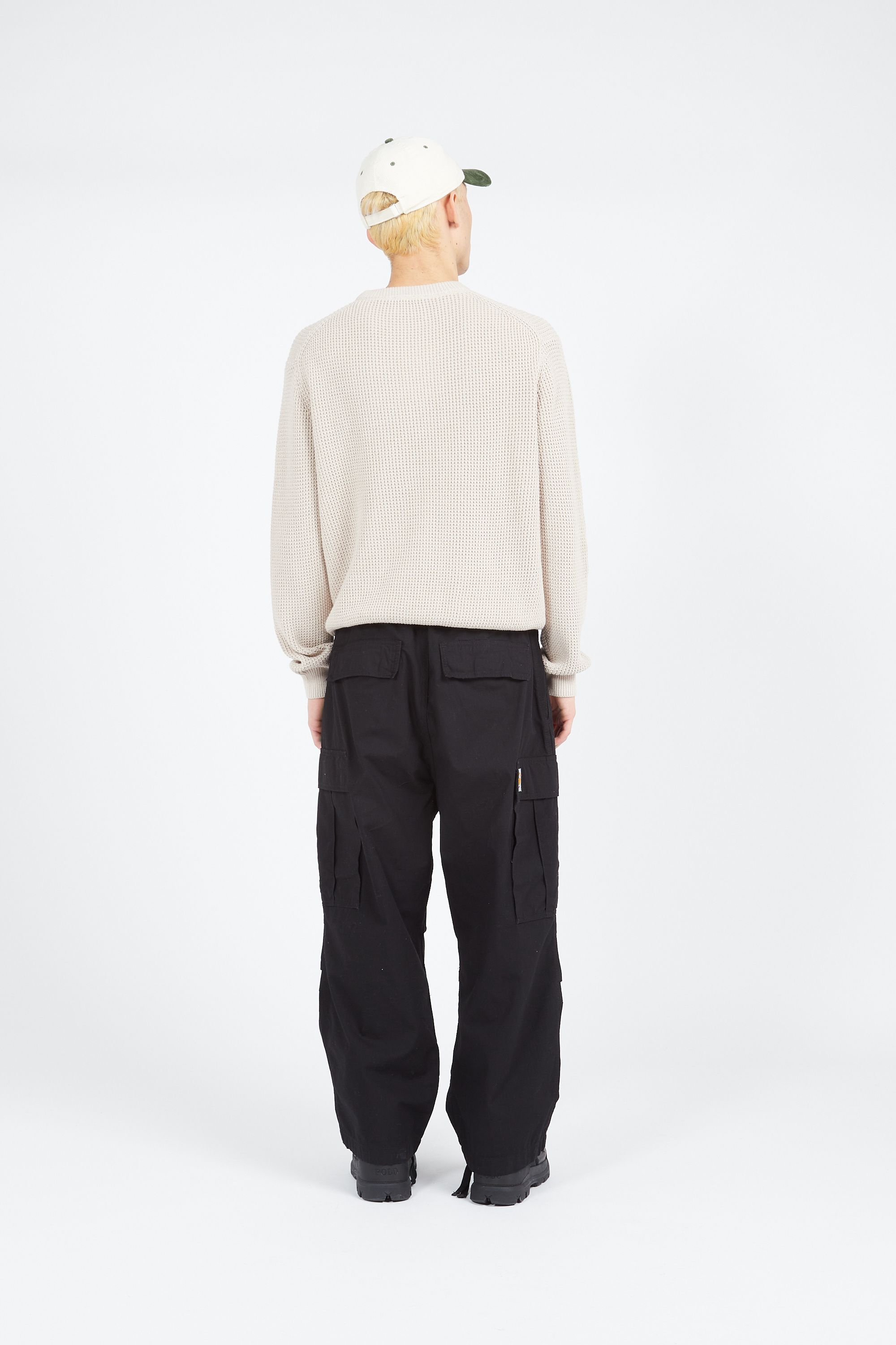 OLAF Pull DRIFT WAFFLE KNIT CREWNECK Beige