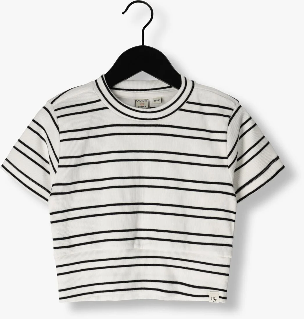 INDIAN BLUE JEANS witte indian blue jeans top drawstring t-shirt stripe