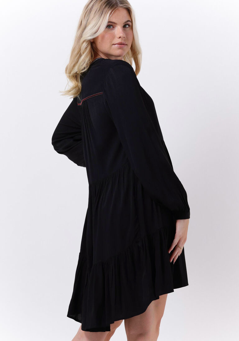 BY-BAR zwarte by-bar mini jurk nomi embroidery dress