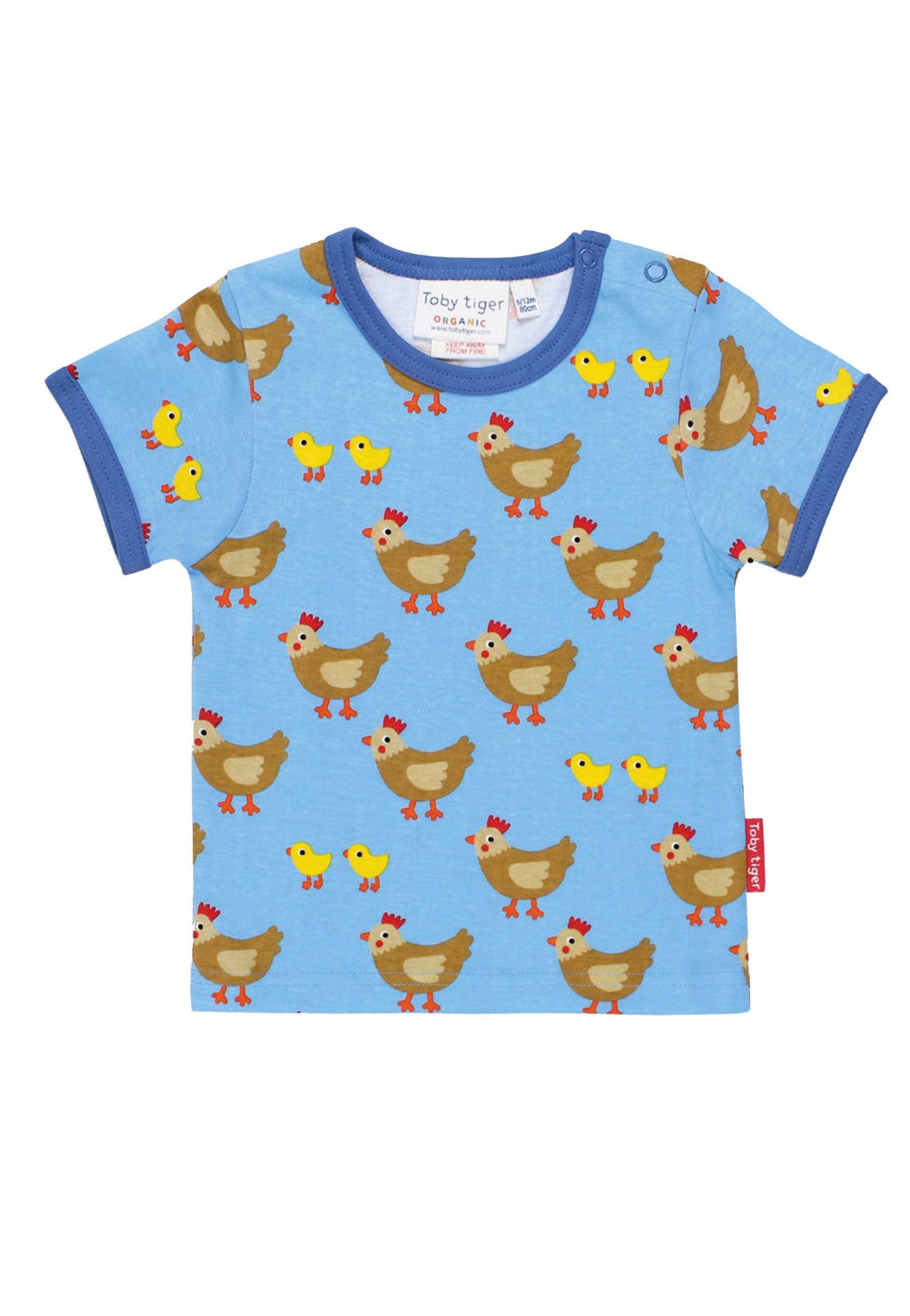 Toby Tiger T-Shirt mit Hühner Print