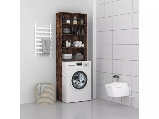 Meuble pour machine à laver Chêne fumé 64x24x190 cm