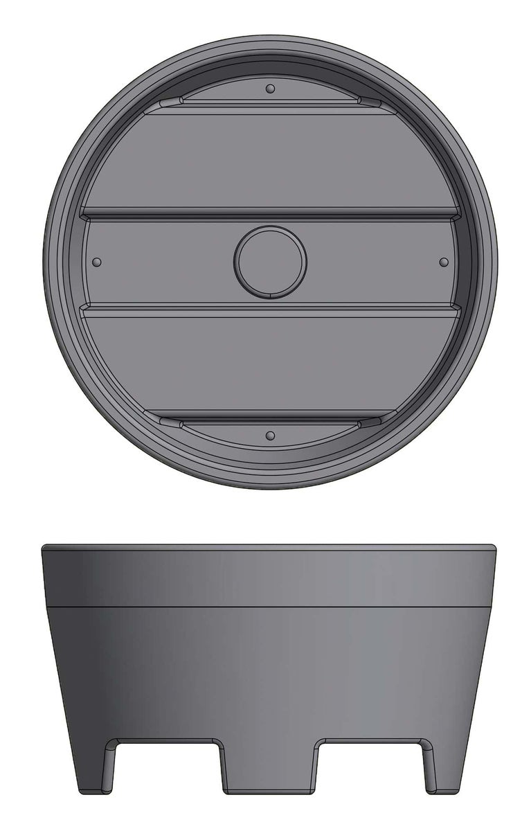 COLO 80 XL plantenbak, 80cm diameter, 170l inhoud, wit, plantenbak, plantenbak