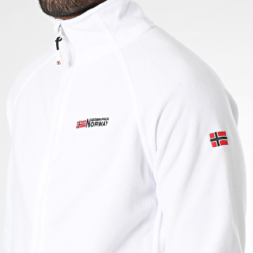 Sweat Zippé Polaire Blanc