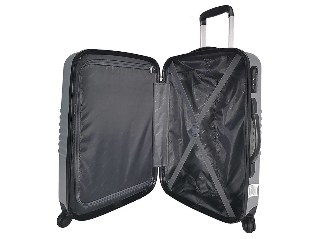 MALA DE VIAGEM GRANDE RÍGIDA AIRPORT CINZENTO 4 RODAS 70CM