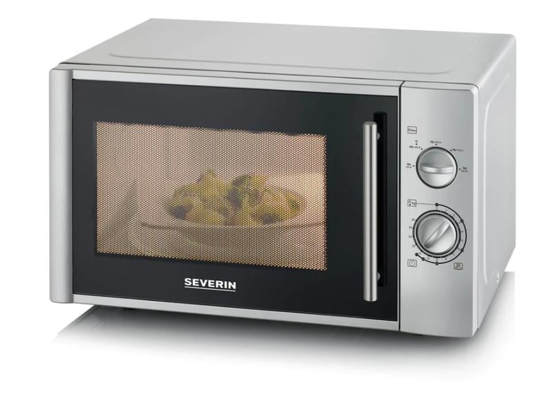 Severin Mikrowelle MW7772 Silber Mikrowelle mit einer Leistung von 900 W