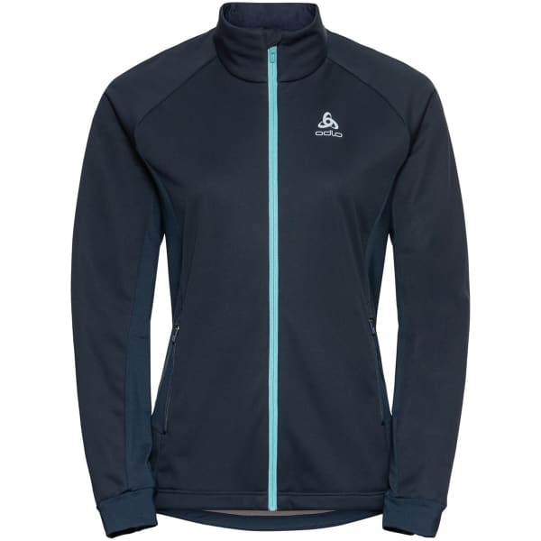 Veste ski de fond ODLO BRENSHOLMEN JACKET W DARK SAPPHIRE/REEF WATERS