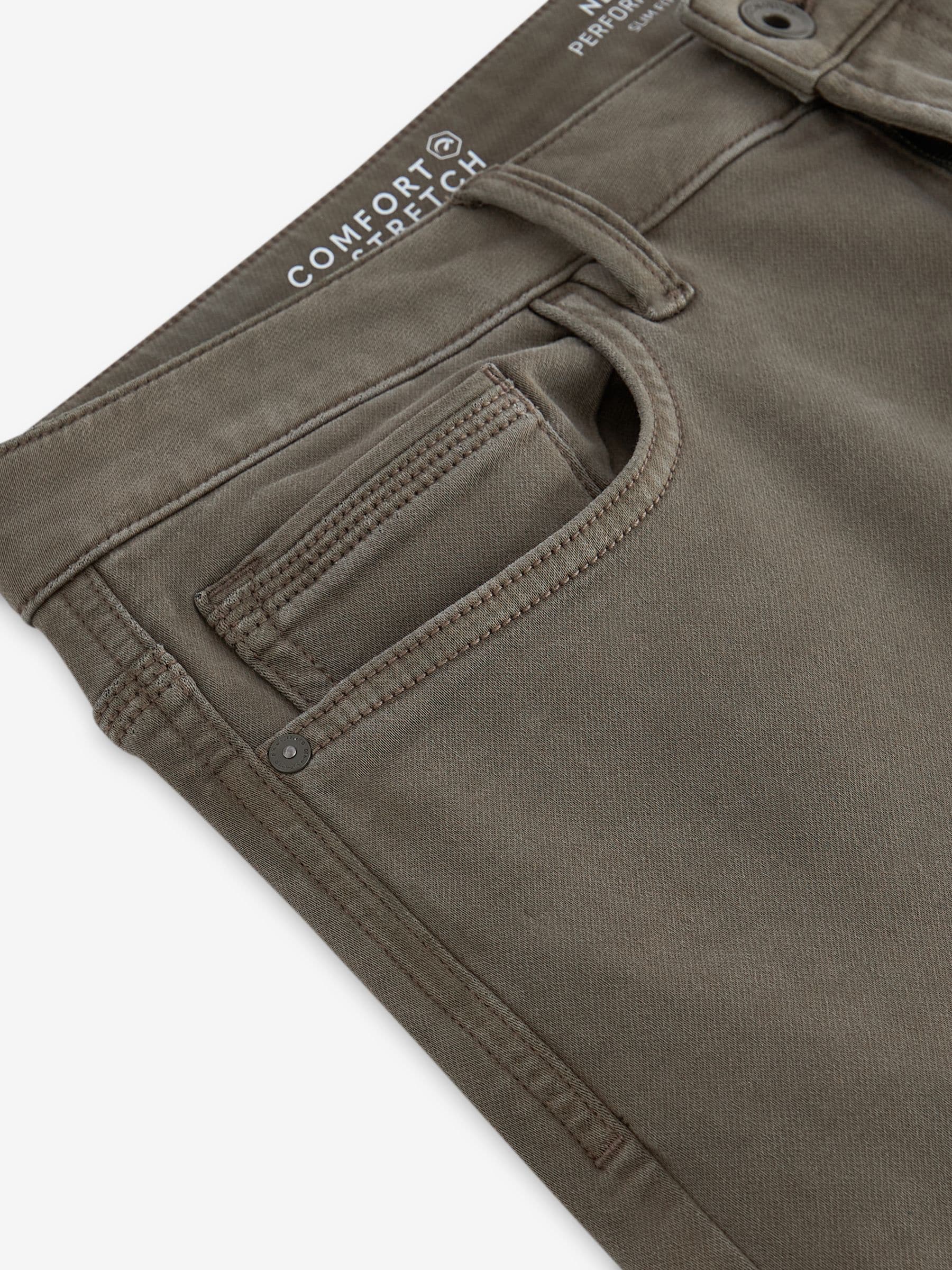 Paddenstoelbruin - Slim Fit - Comfortabele stretchjeans