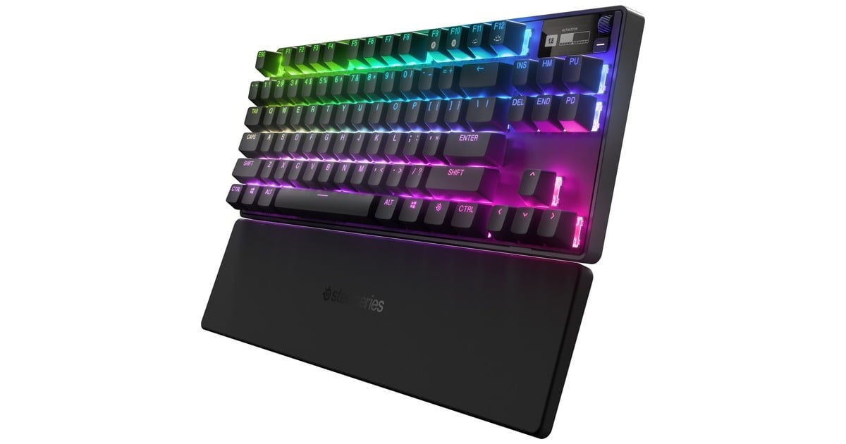 SteelSeriesApex Pro TKL Wireless, gaming toetsenbord  (Zwart, US lay-out, SteelSeries OmniPoint 2.0, RGB leds, Double shot PBT-keycaps, Bluetooth 5.0, 2,4 Ghz)