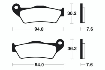 Plaquettes de freins Tecnium Scooter organique - ME171