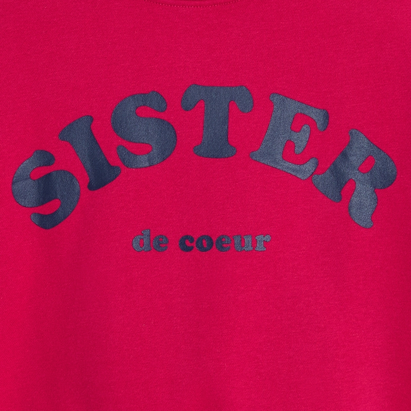 Sweat-shirt à message rose fille