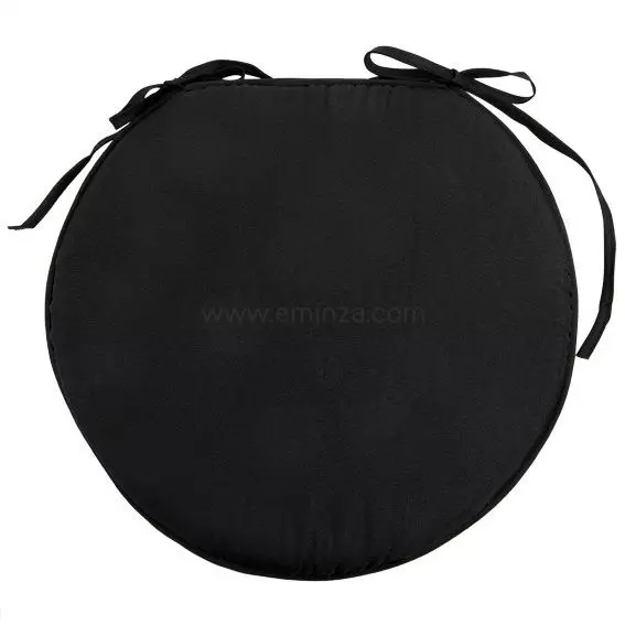 Galette de chaise ronde (40 cm) Nelson Noire
