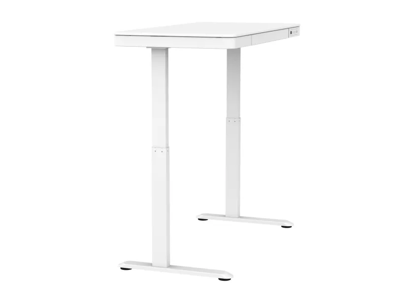 Activejet -skrivebord med elektrisk højdejustering 140x70 ET119W-C hvid, Hvid, 45 kg, 725 - 1225 mm, Træ, Rektangulær form, Stål