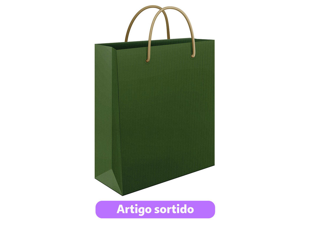 SACO PAPEL KRAFT MITOS XL 45X48X17CM CORES SORTIDAS