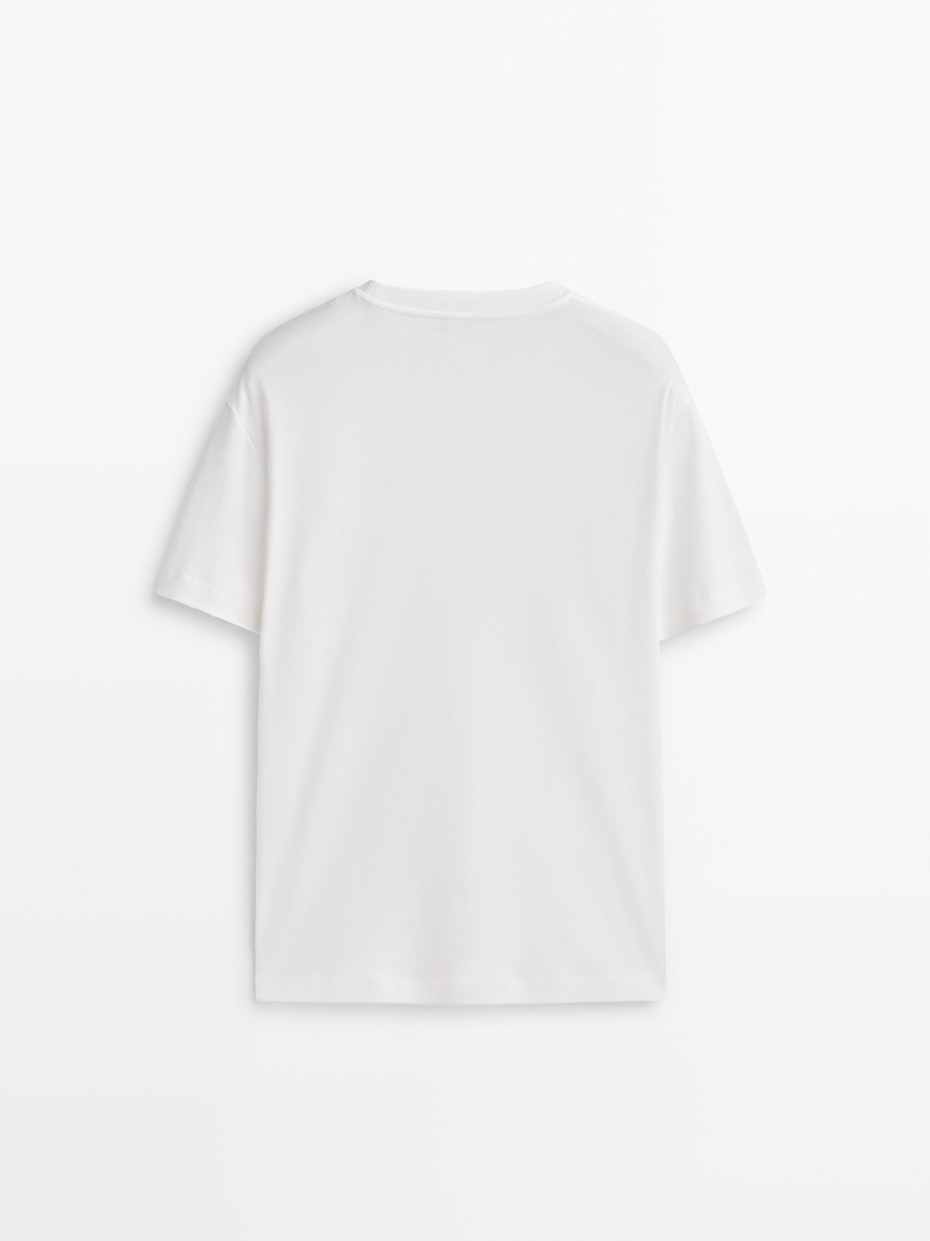 Camiseta de manga curta 100% algodão - BRANCA